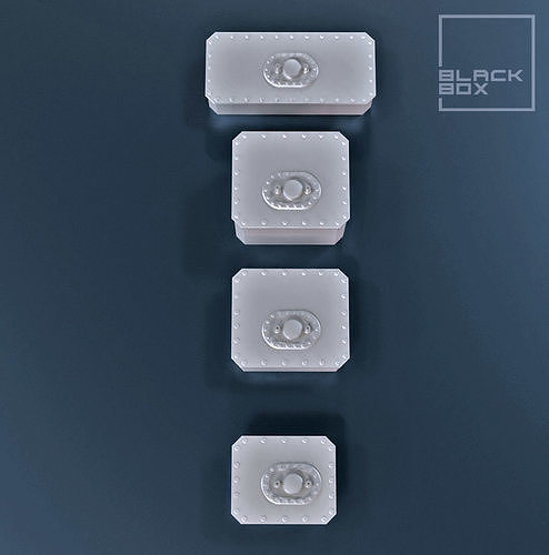 FUEL CELL TANK 4 TYPES SET for miniatures 3D print model 3