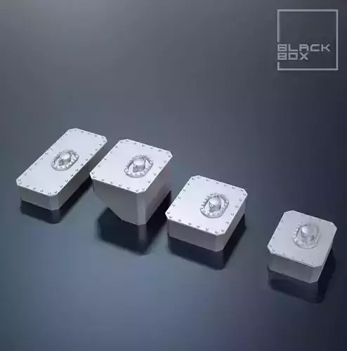 FUEL CELL TANK 4 TYPES SET for miniatures 3D print model