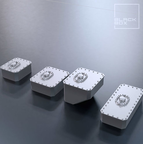 FUEL CELL TANK 4 TYPES SET for miniatures 3D print model 2
