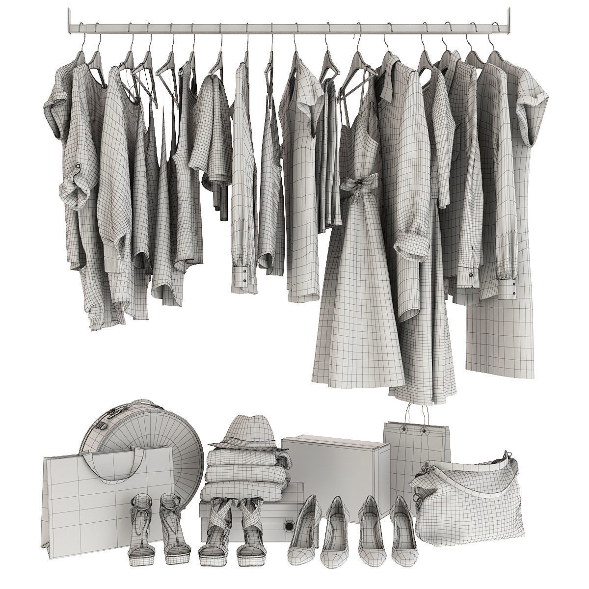 Clothing for Wardrobe 3D model_7