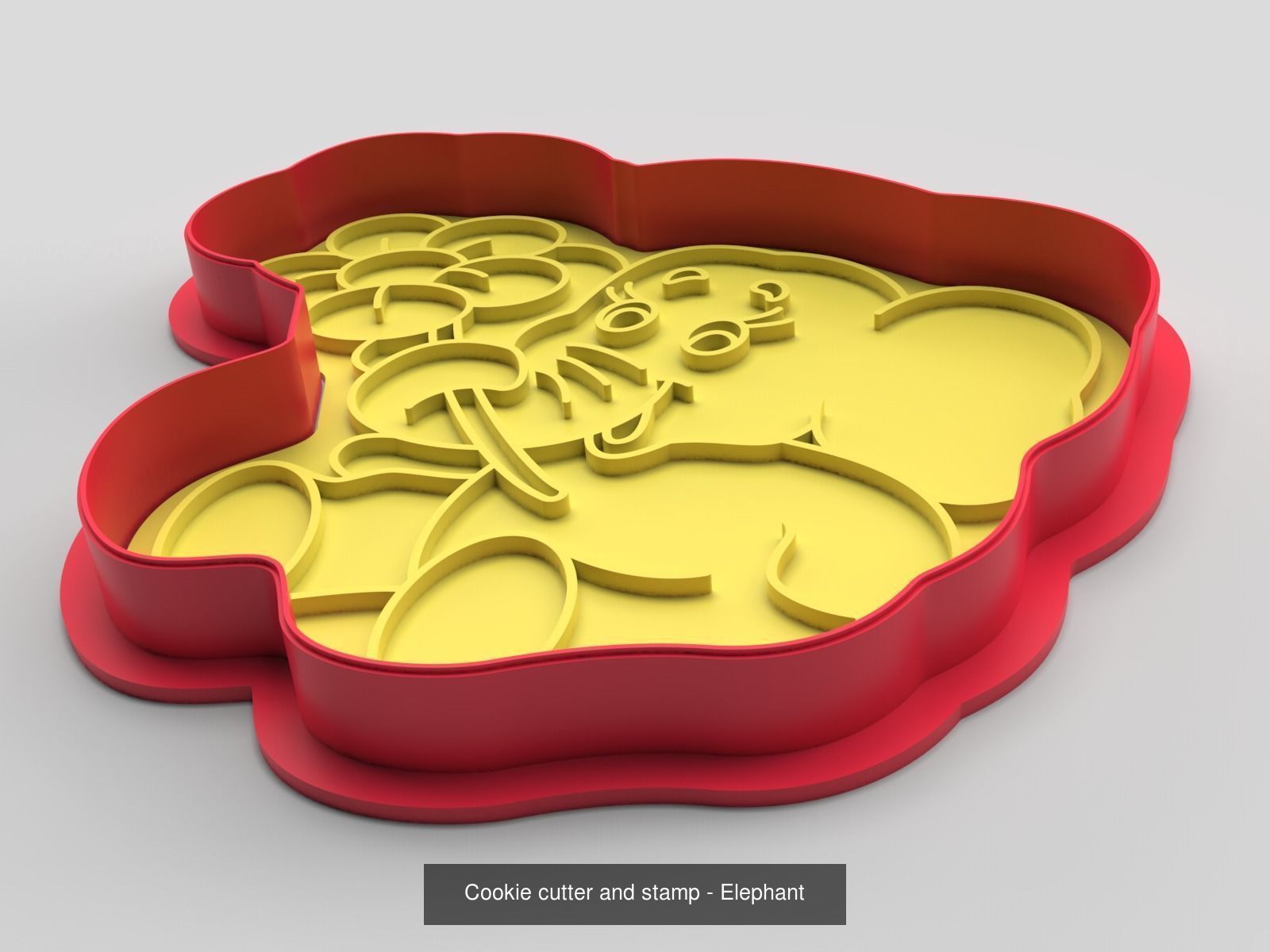 Cookie cutter and stamp - pack 2 3D Model Collection_4