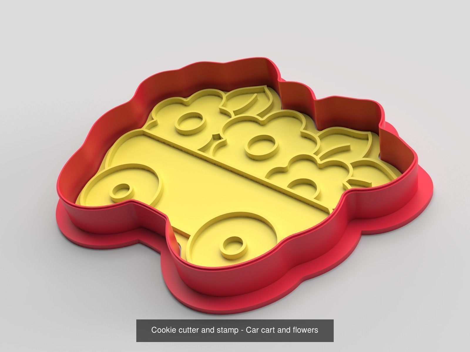 Cookie cutter and stamp - pack 2 3D Model Collection_7