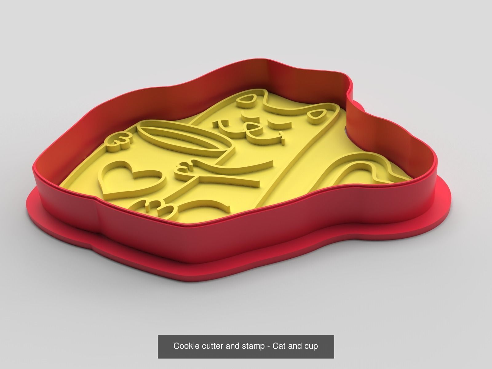 Cookie cutter and stamp - pack 2 3D Model Collection_2