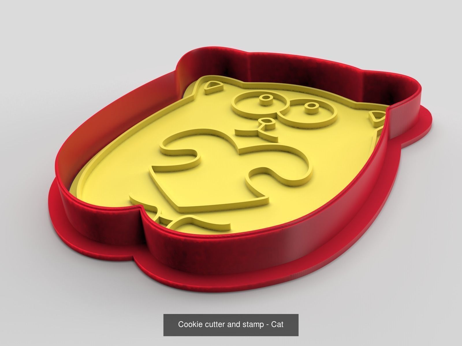 Cookie cutter and stamp - pack 2 3D Model Collection_3