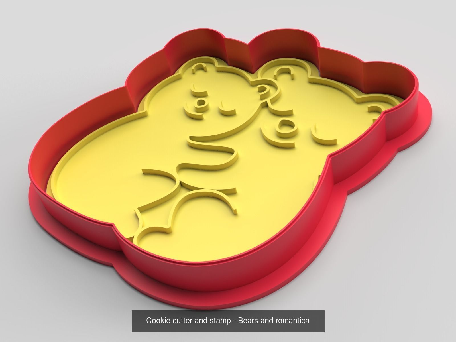 Cookie cutter and stamp - pack 2 3D Model Collection_6