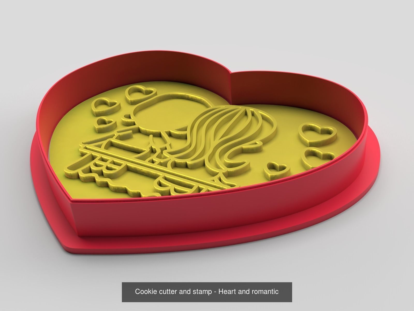 Cookie cutter and stamp - pack 2 3D Model Collection_1