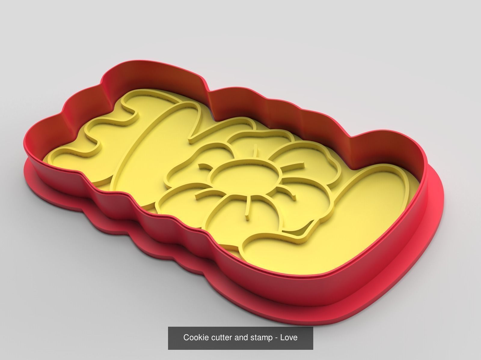 Cookie cutter and stamp - pack 2 3D Model Collection_11