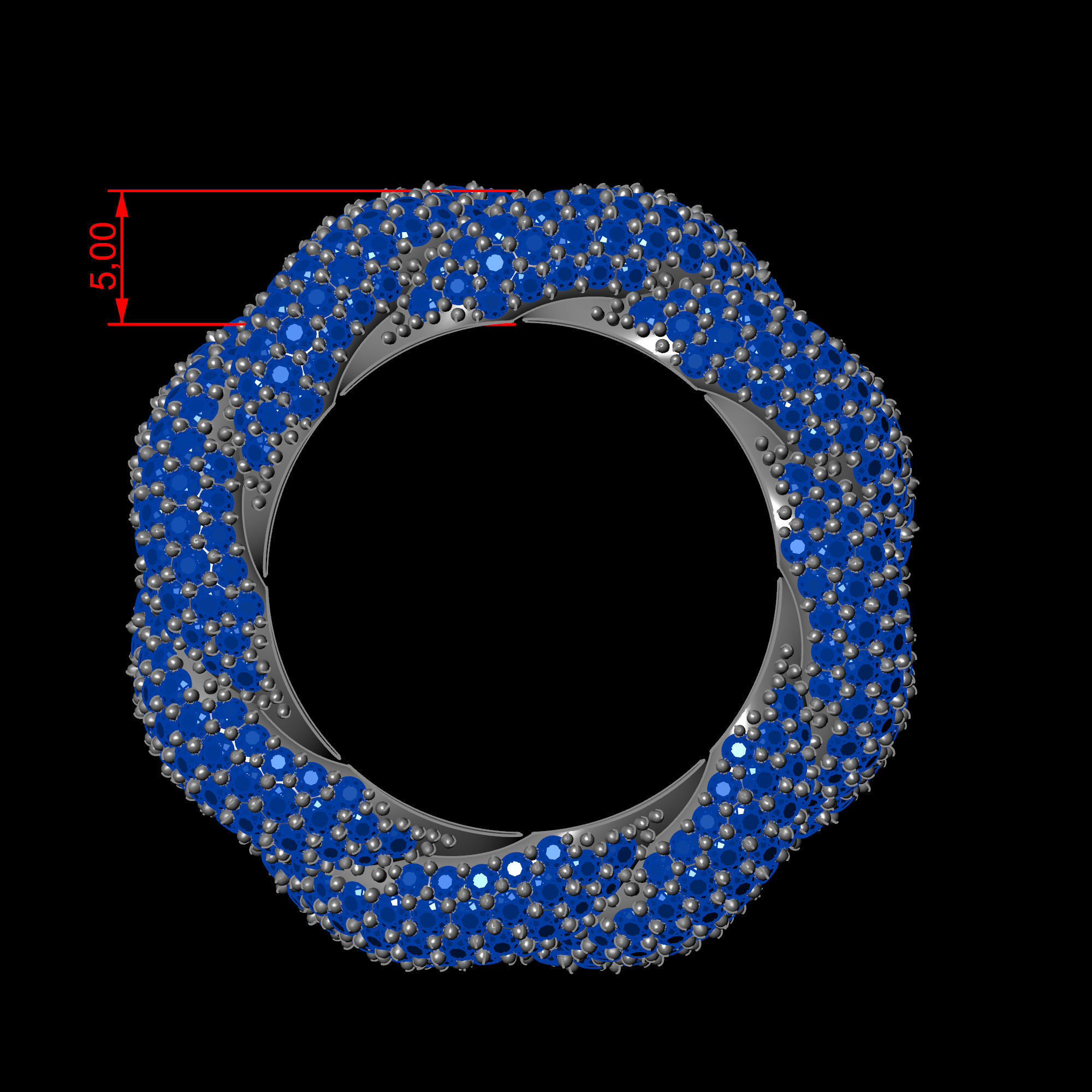 CUBAN RING CUSTOM - SIZE 10  3D print model_4