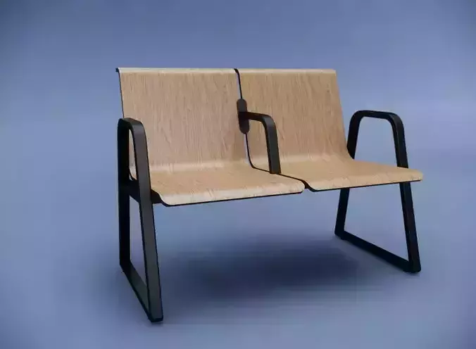 Waiting Chair Set 3 Sizes - Family for Revit 3D model