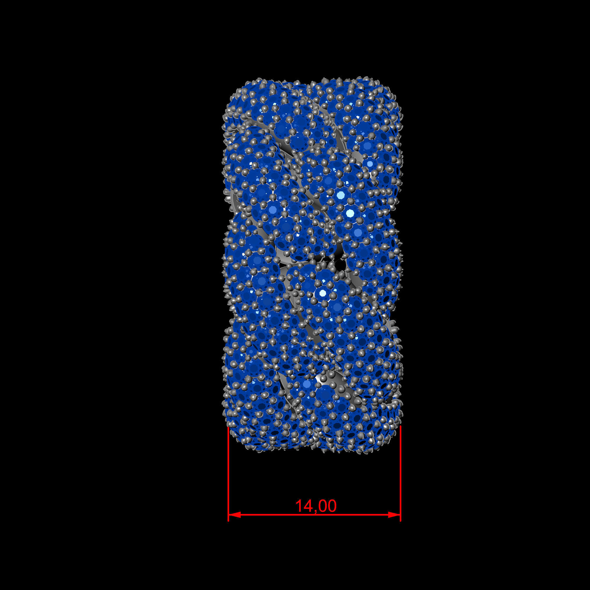 CUBAN CHAIN RING - SIZE 11  3D print model_1