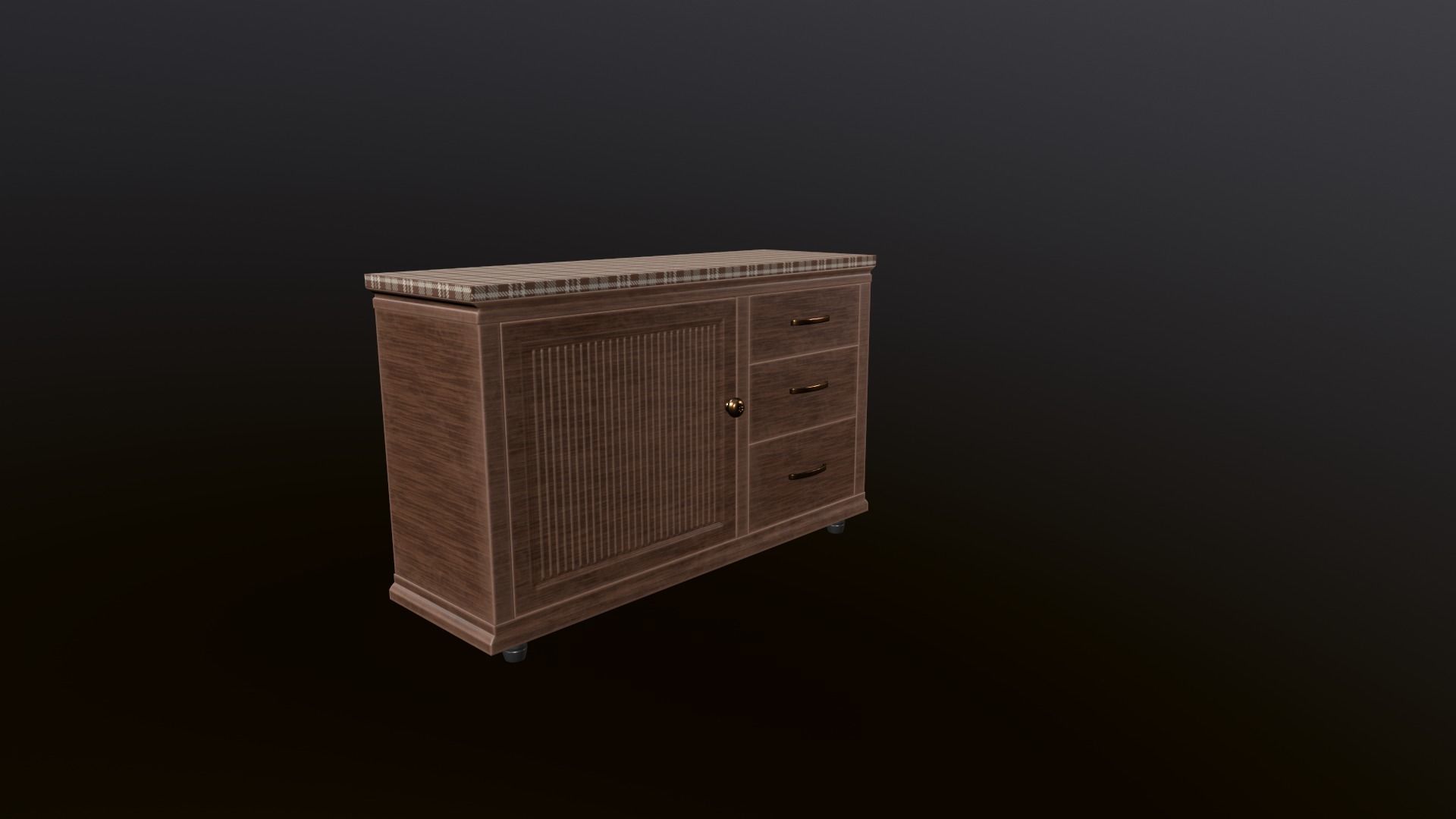 A collection of low poly furniture Low-poly 3D model_8