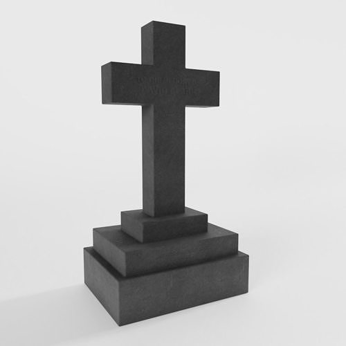 Antique Gravestone Low-poly 3D model