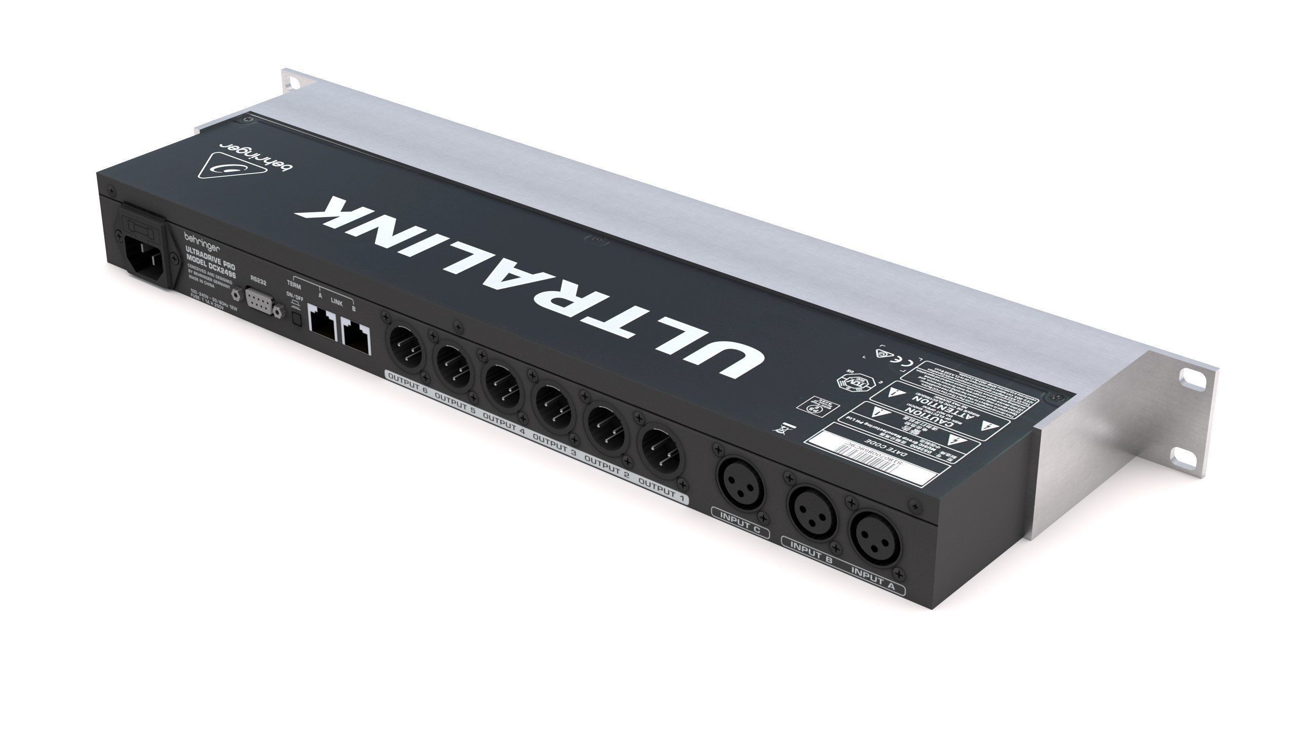 Behringer DCX2496 Audio Processor Low-poly 3D model_4