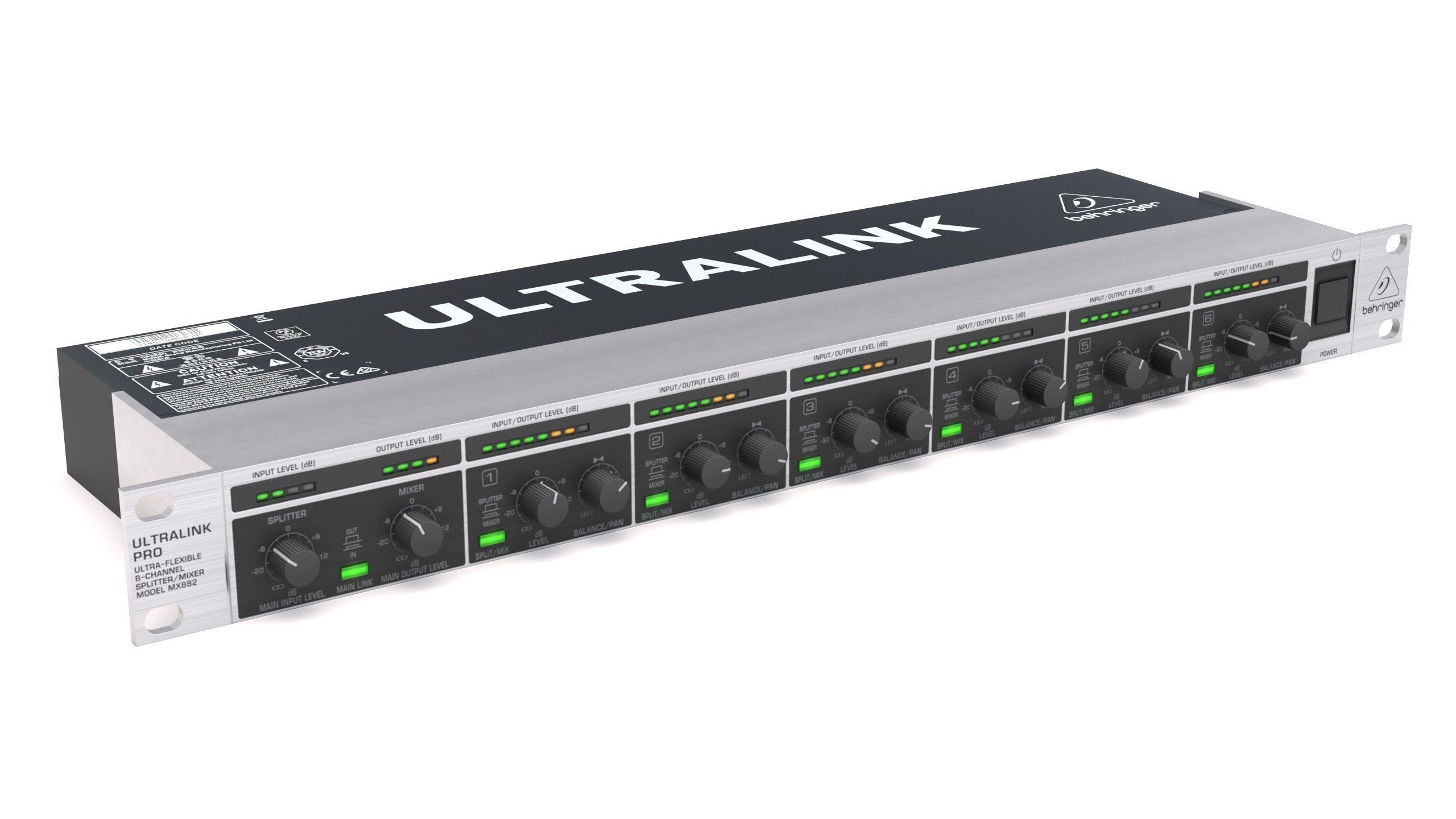 Behringer MX882 Audio Processor Low-poly 3D model_1