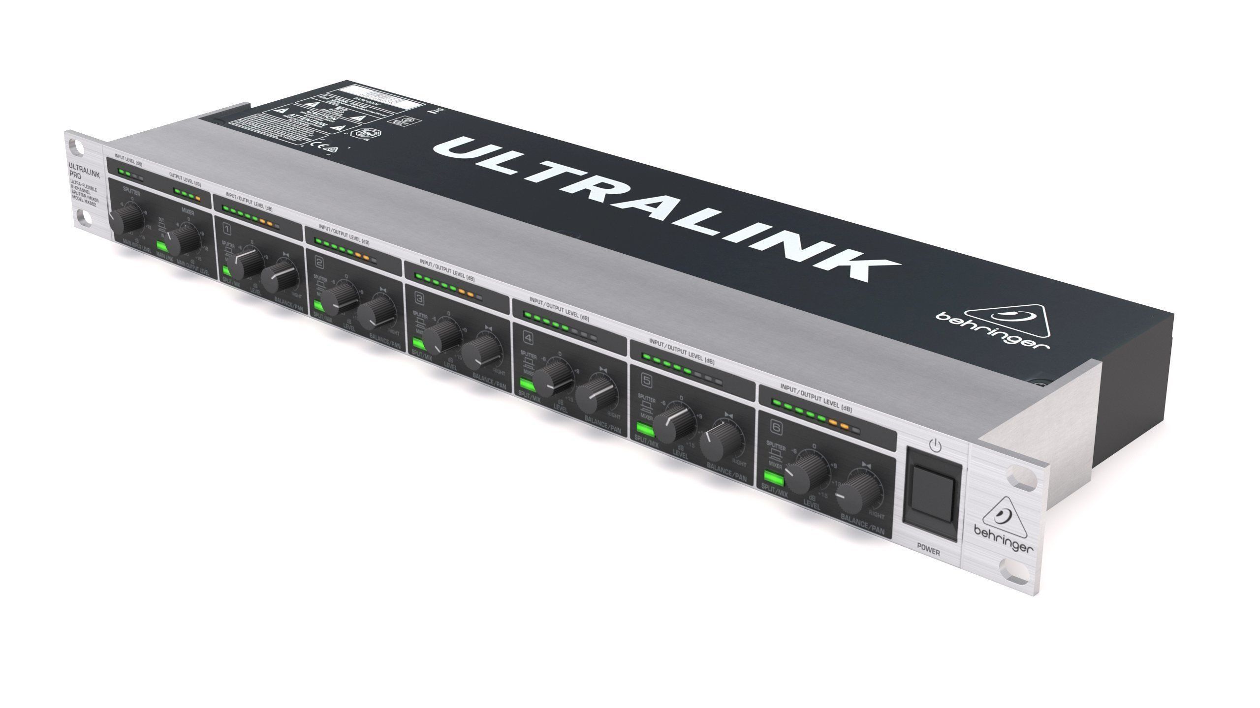 Behringer MX882 Audio Processor Low-poly 3D model_2