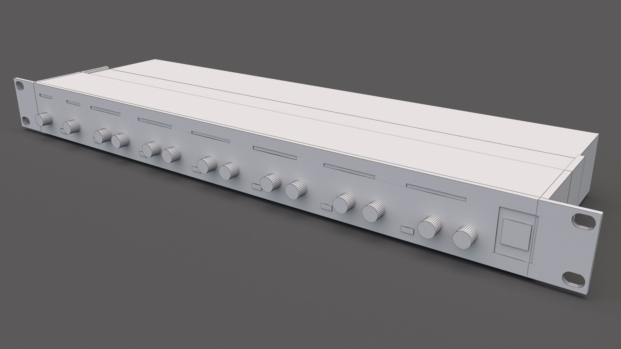 Behringer MX882 Audio Processor Low-poly 3D model_7