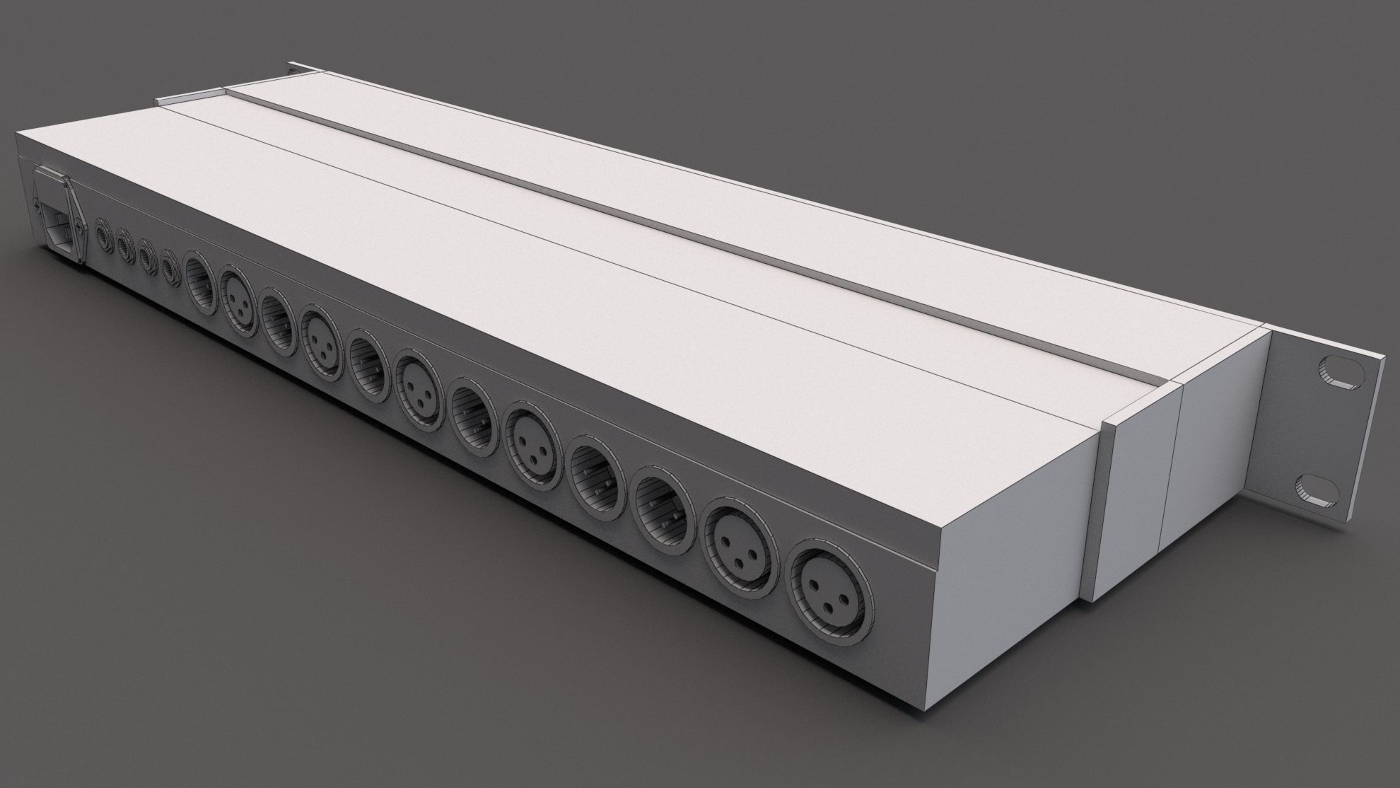 Behringer MX882 Audio Processor Low-poly 3D model_9