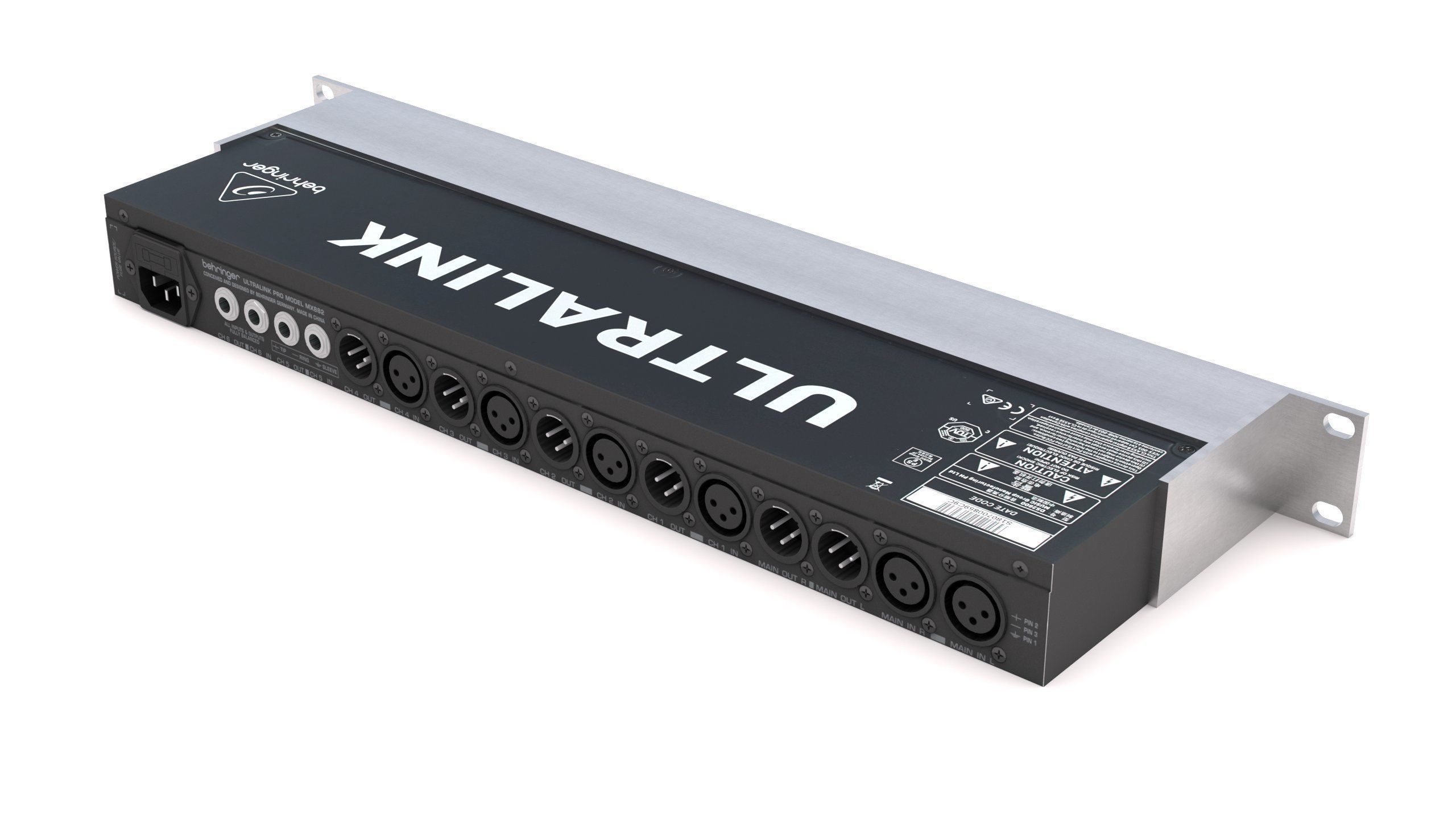Behringer MX882 Audio Processor Low-poly 3D model_4
