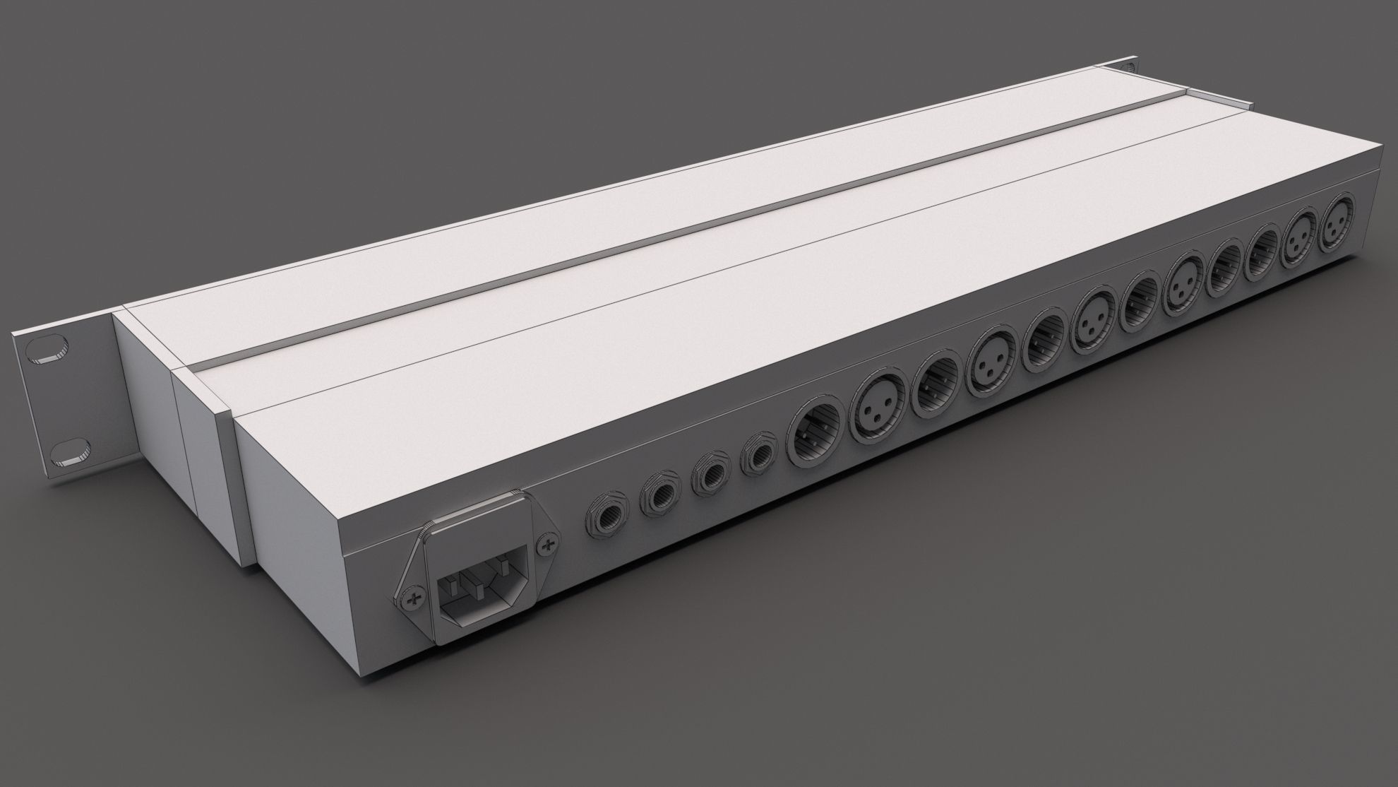 Behringer MX882 Audio Processor Low-poly 3D model_8