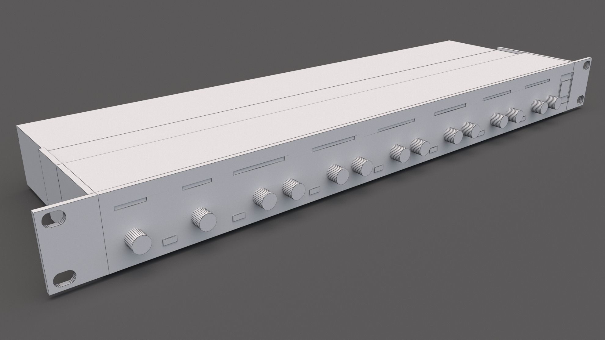 Behringer MX882 Audio Processor Low-poly 3D model_6