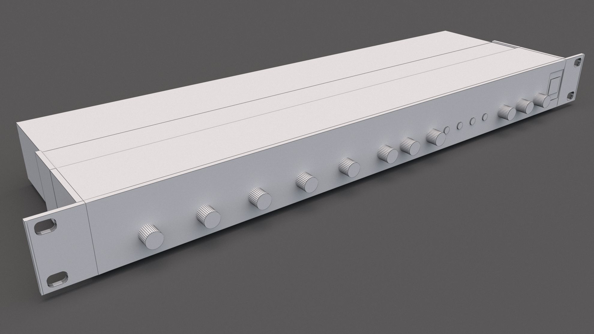 Behringer ZMX8210 Audio Processor Low-poly 3D model_6