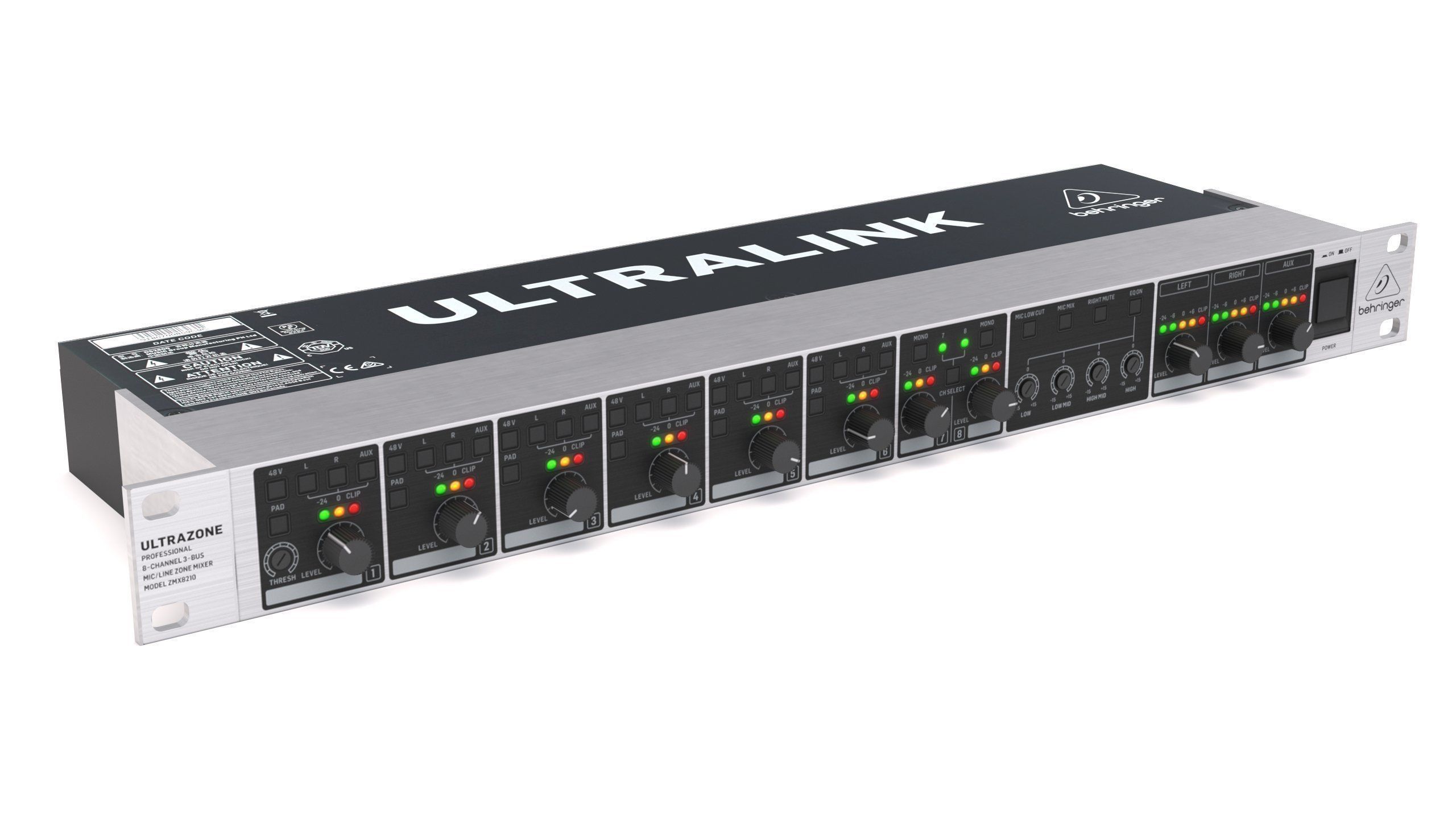 Behringer ZMX8210 Audio Processor Low-poly 3D model_1