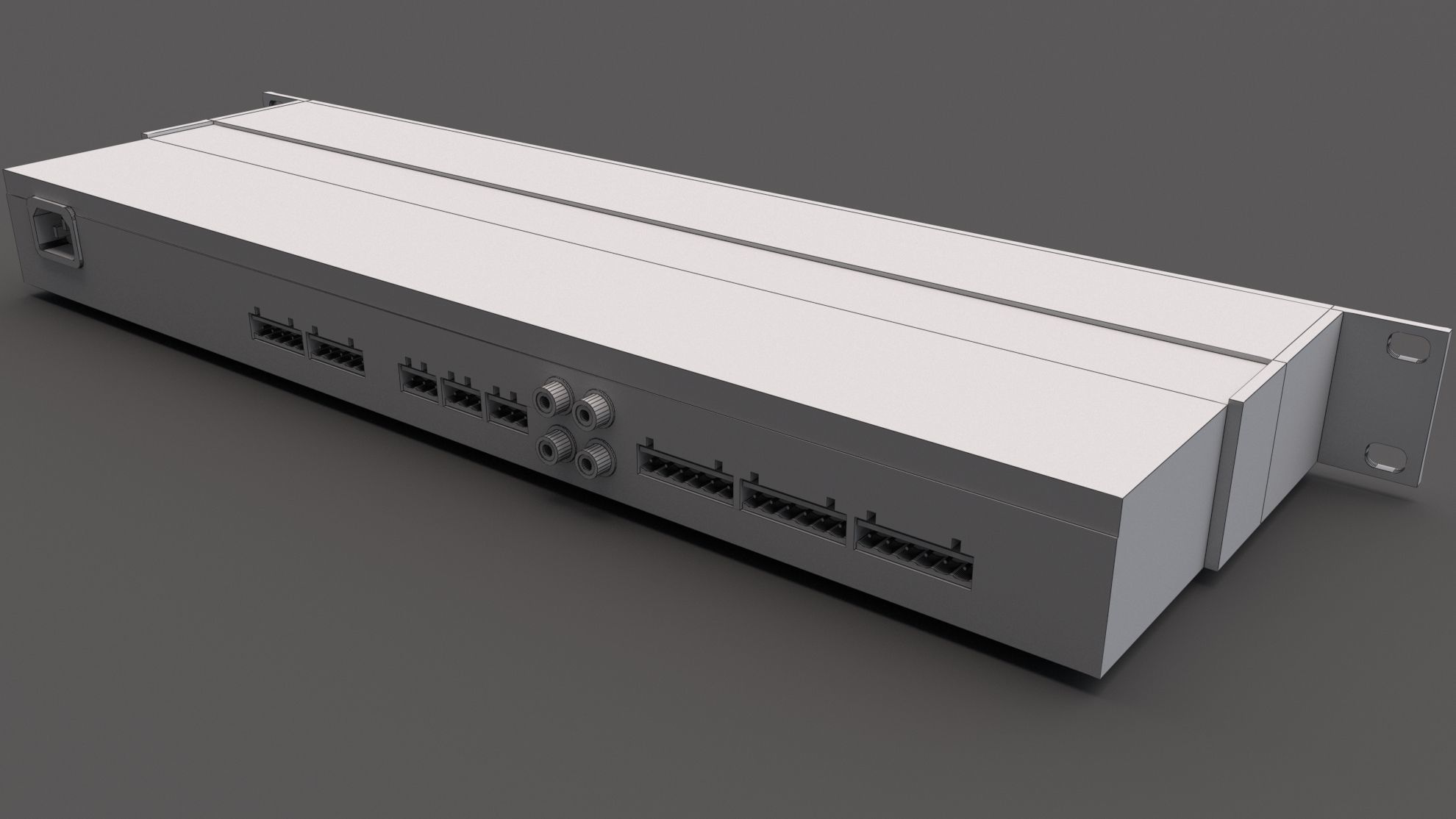 Behringer ZMX8210 Audio Processor Low-poly 3D model_9