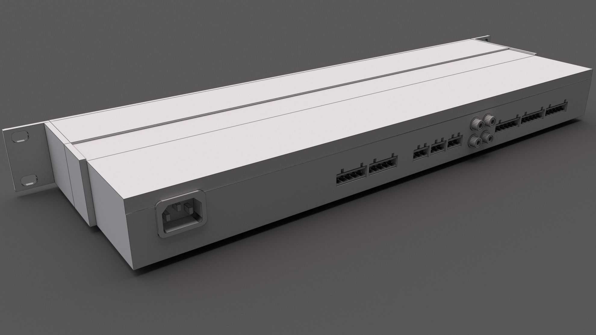 Behringer ZMX8210 Audio Processor Low-poly 3D model_8