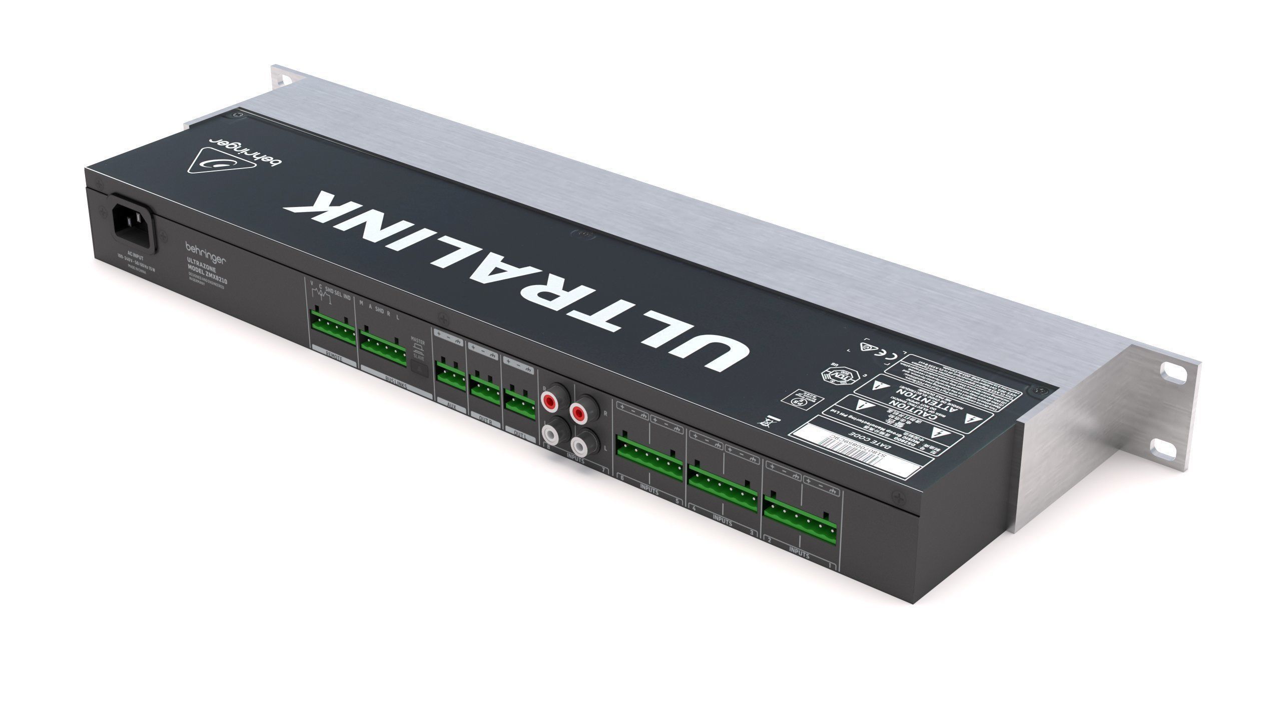 Behringer ZMX8210 Audio Processor Low-poly 3D model_4