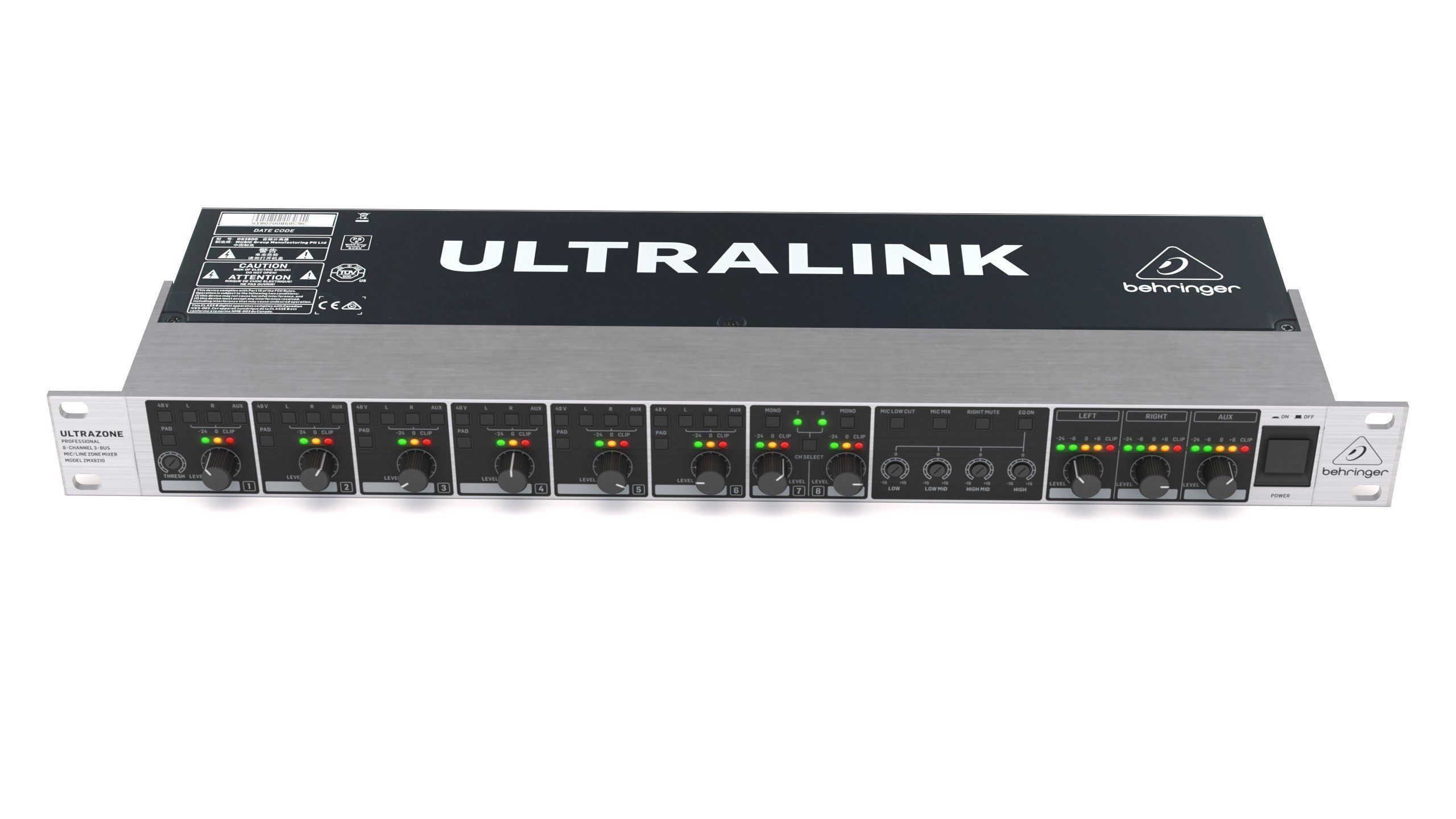 Behringer ZMX8210 Audio Processor Low-poly 3D model_5