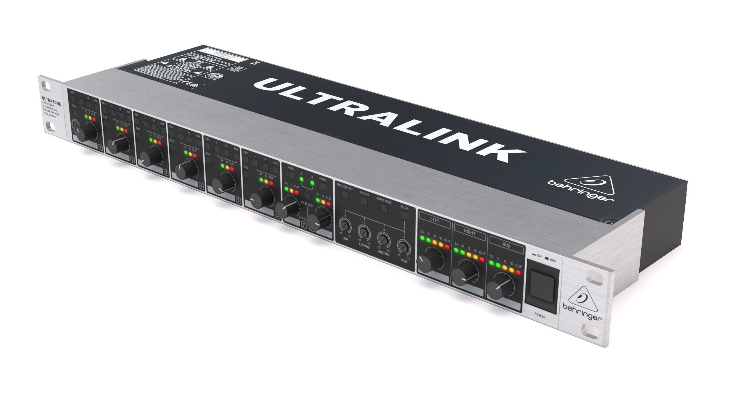 Behringer ZMX8210 Audio Processor Low-poly 3D model_2