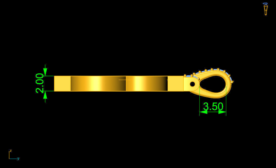 BITCOIN PENDANT - 15mm 3D print model_3
