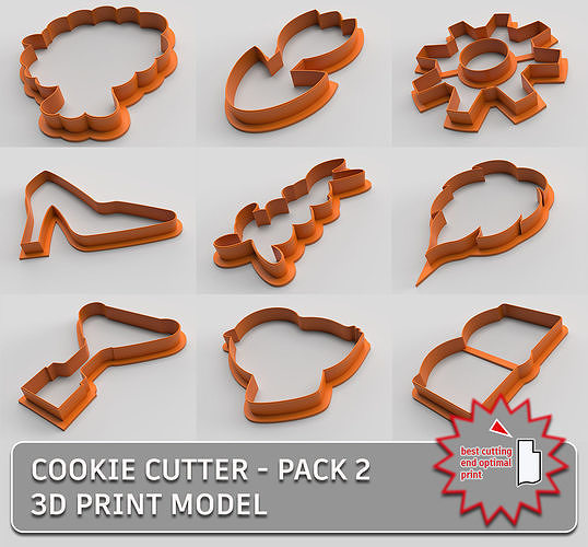 Cookie cutter - pack 2 3D Model Collection