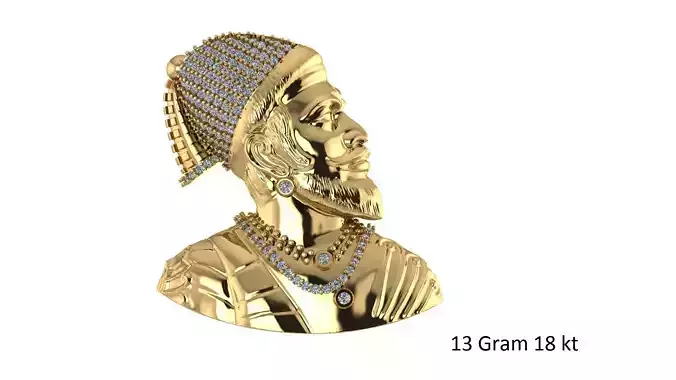 Shivaji Pendant stl