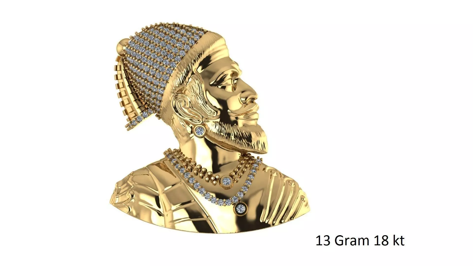 Shivaji Pendant stl 3D model_0