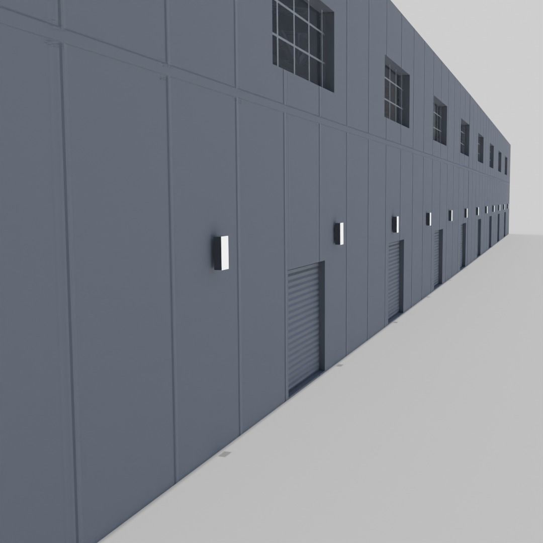 Warehouse Low-poly 3D model_4