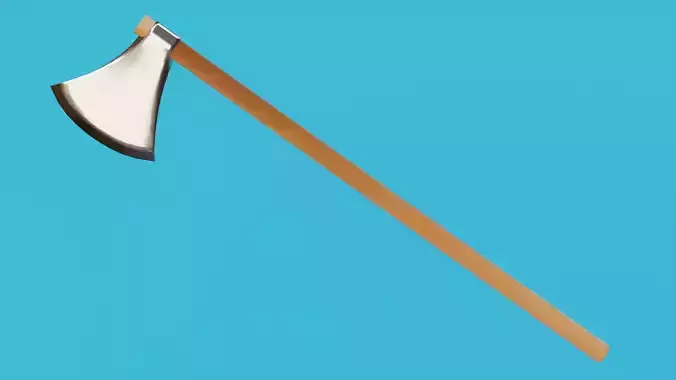 Felling Axe Low-poly 3D model Felling Axe Low-poly 3D model