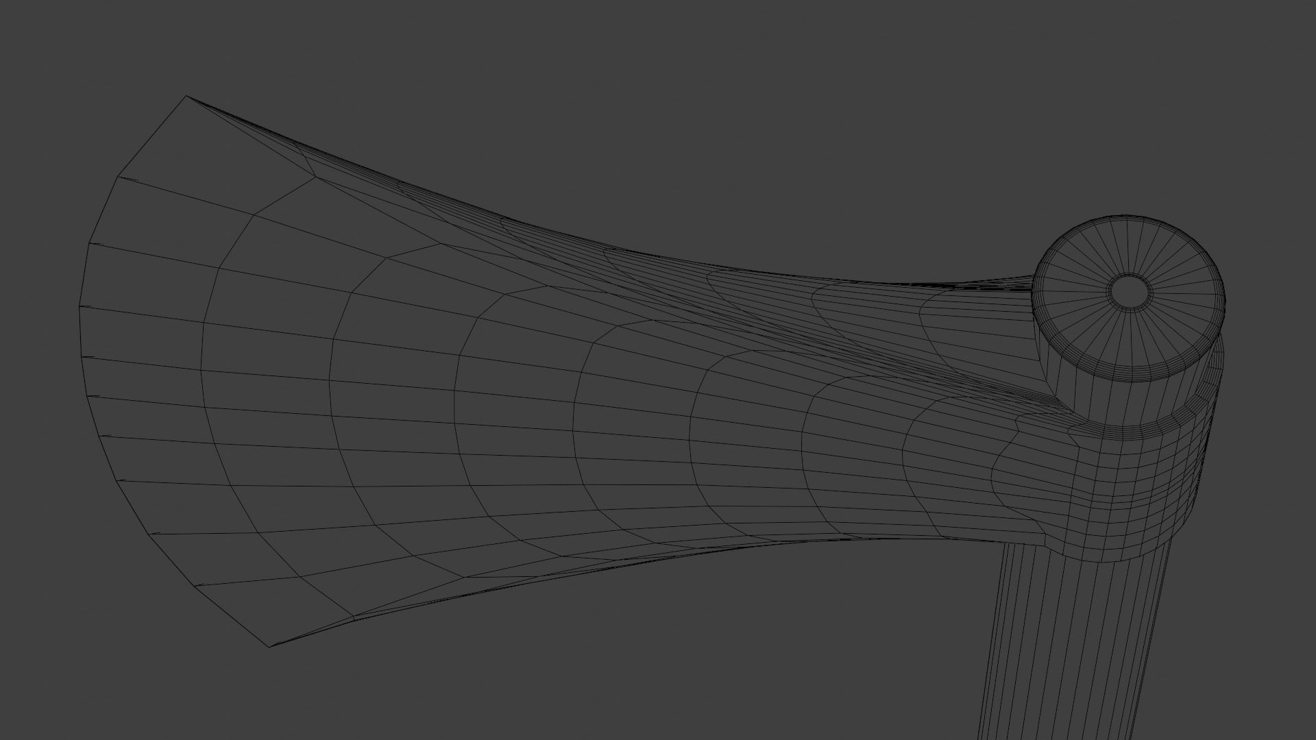 Felling Axe Low-poly 3D model_7