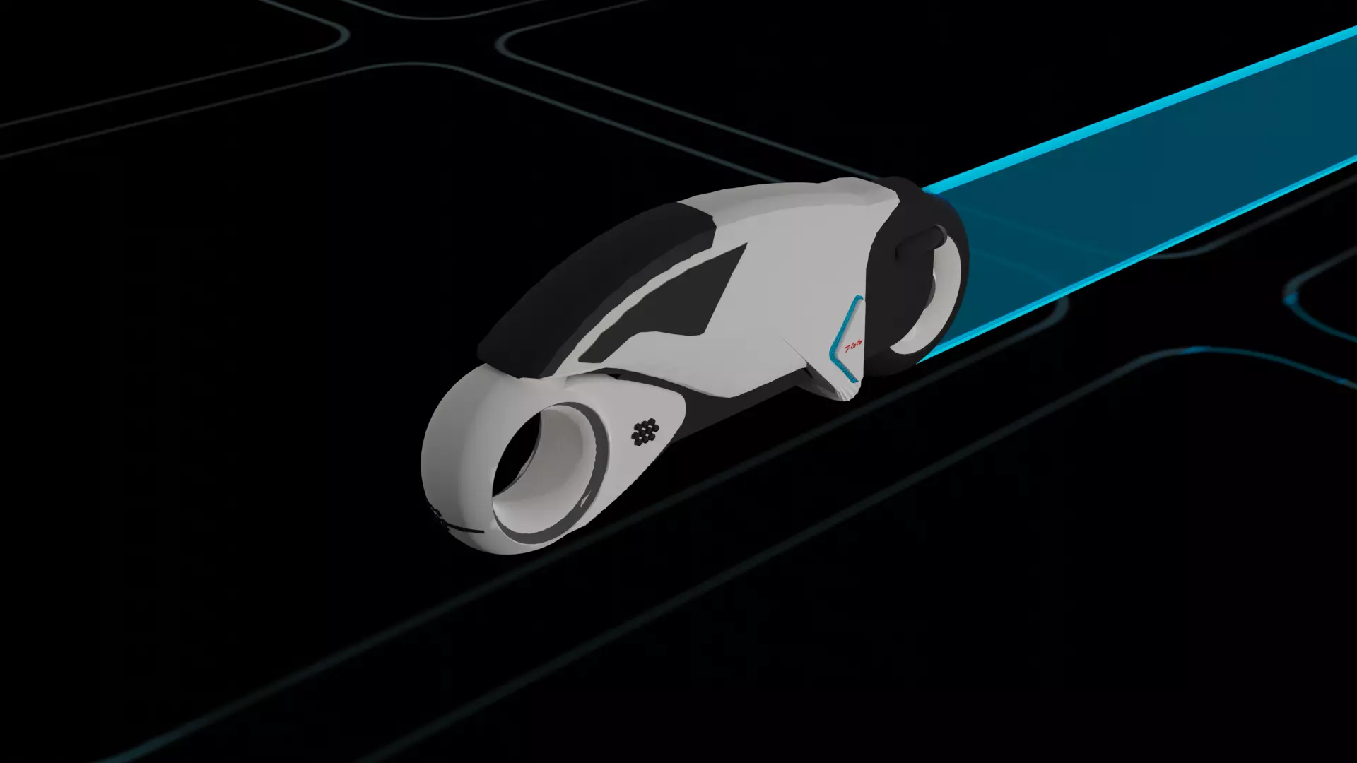 Tron Legacy Encom 786 lightcycle Free 3D model_0