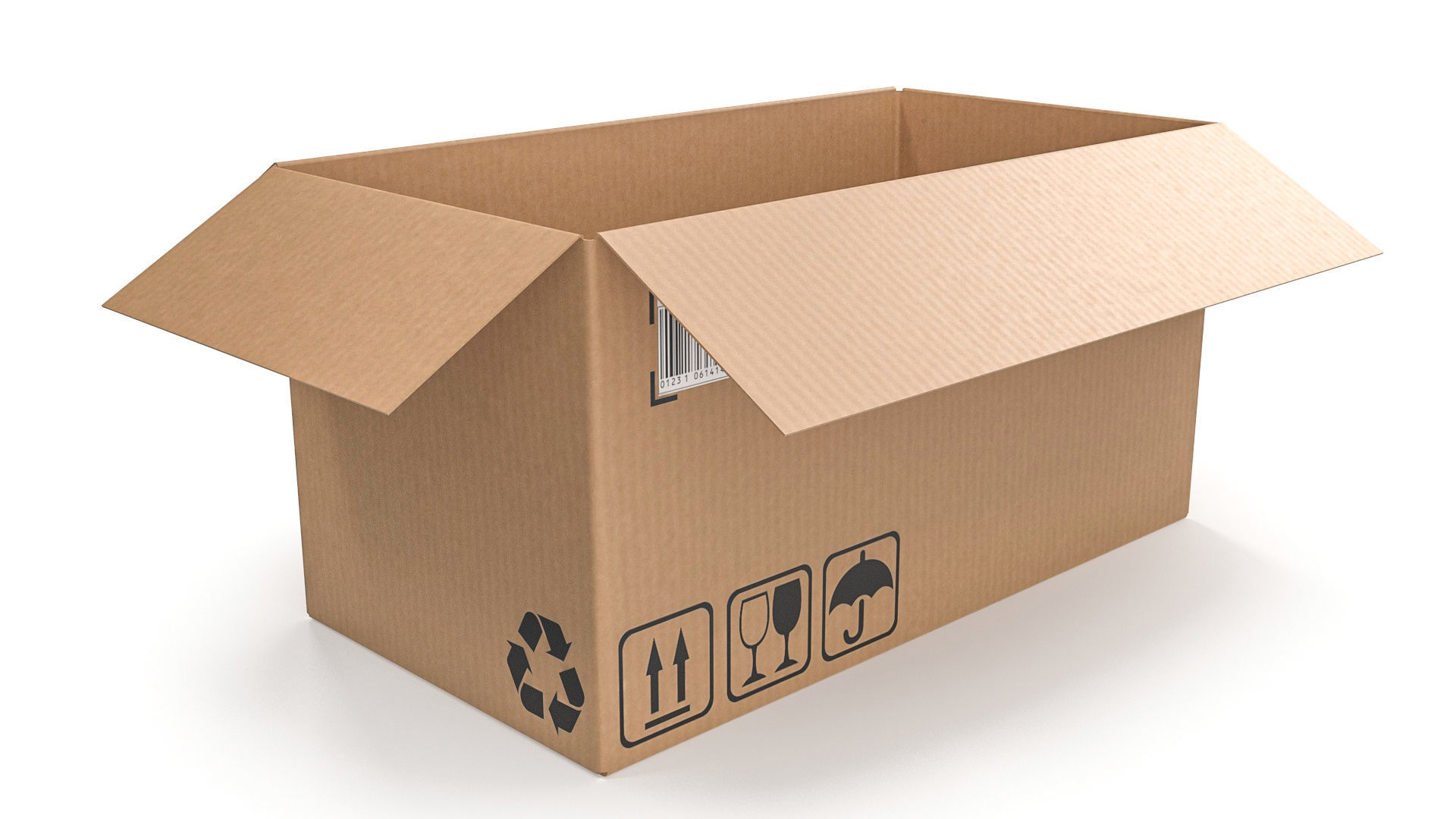 Cardboard box 19 3D model_2