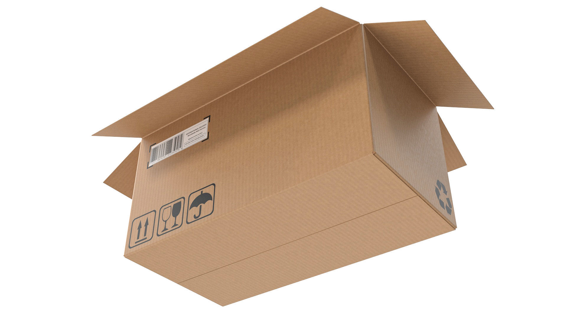 Cardboard box 19 3D model_7