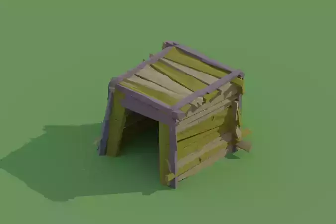 LOW POLY ASSET FORT MODEL - LOWPOLYGONAL