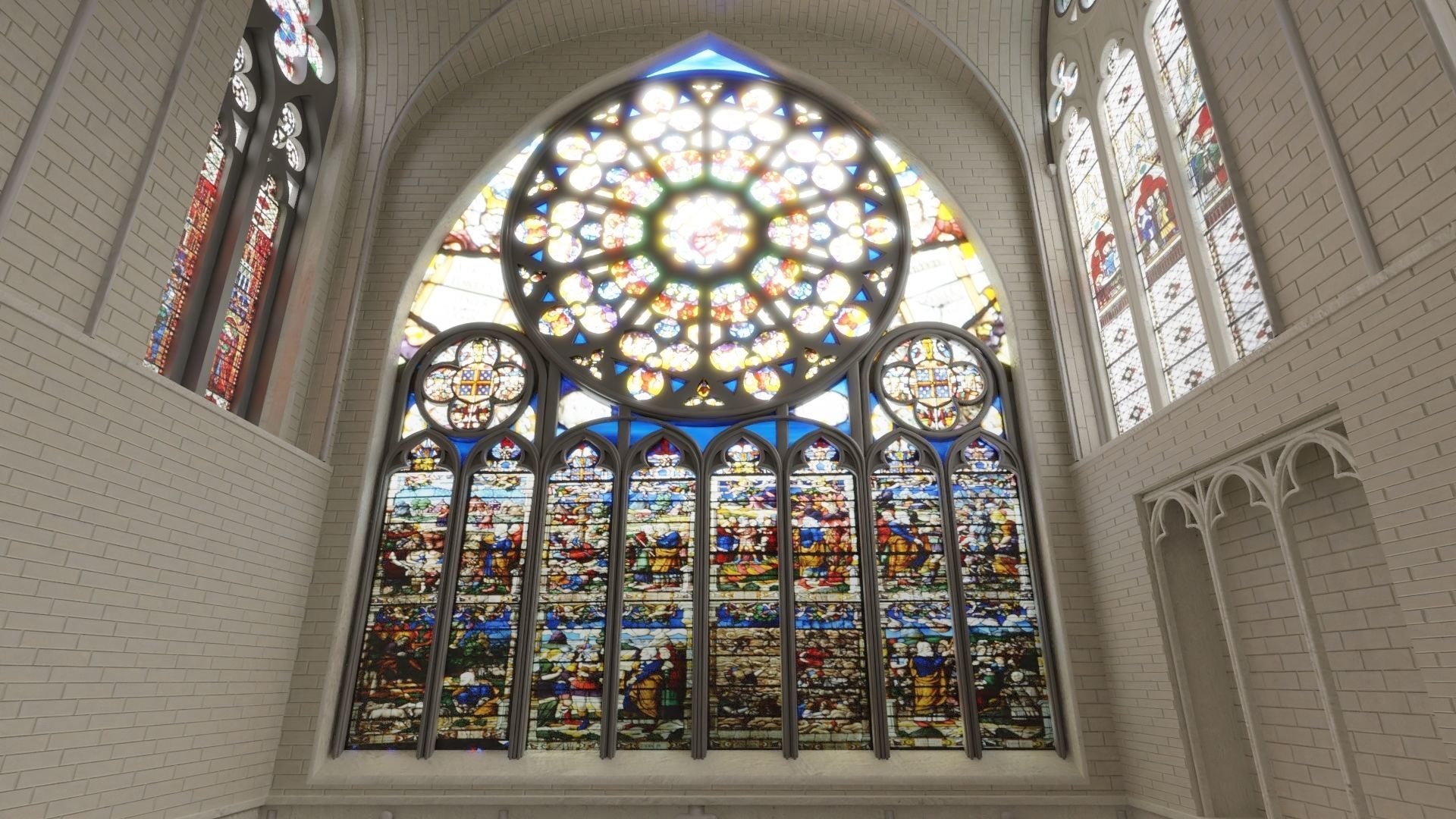 French Cathedral 3D model_5