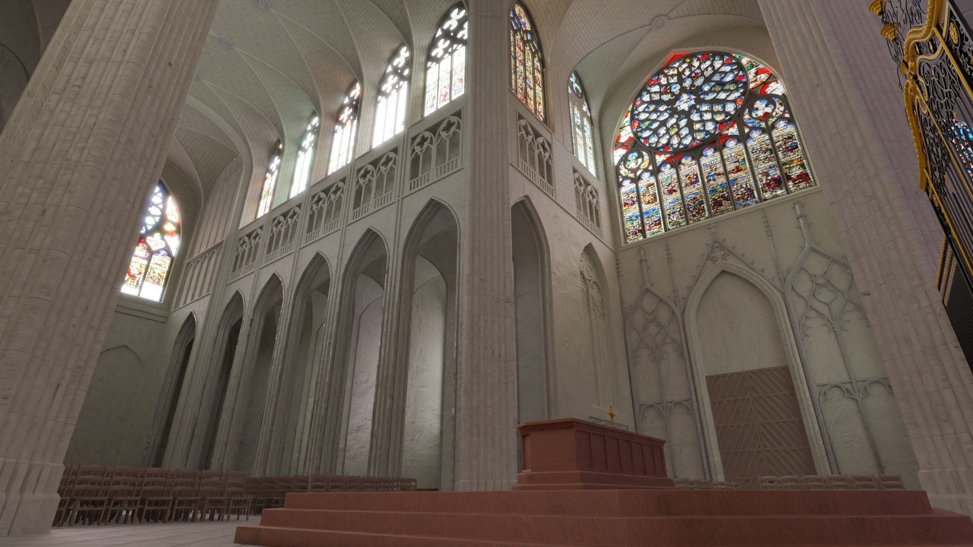 French Cathedral 3D model_1