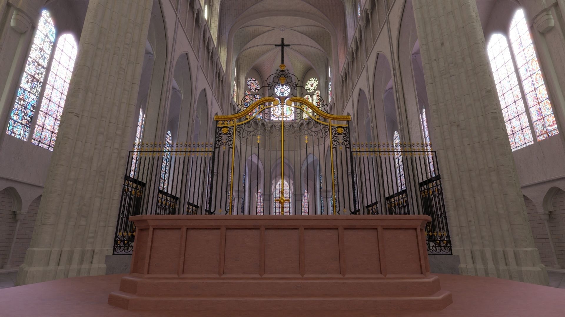 French Cathedral 3D model_2