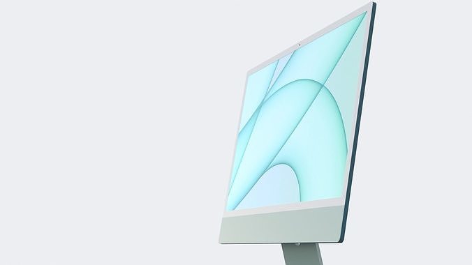 iMac 24 2021 M1 Apple Silicon SoC Green 3D model