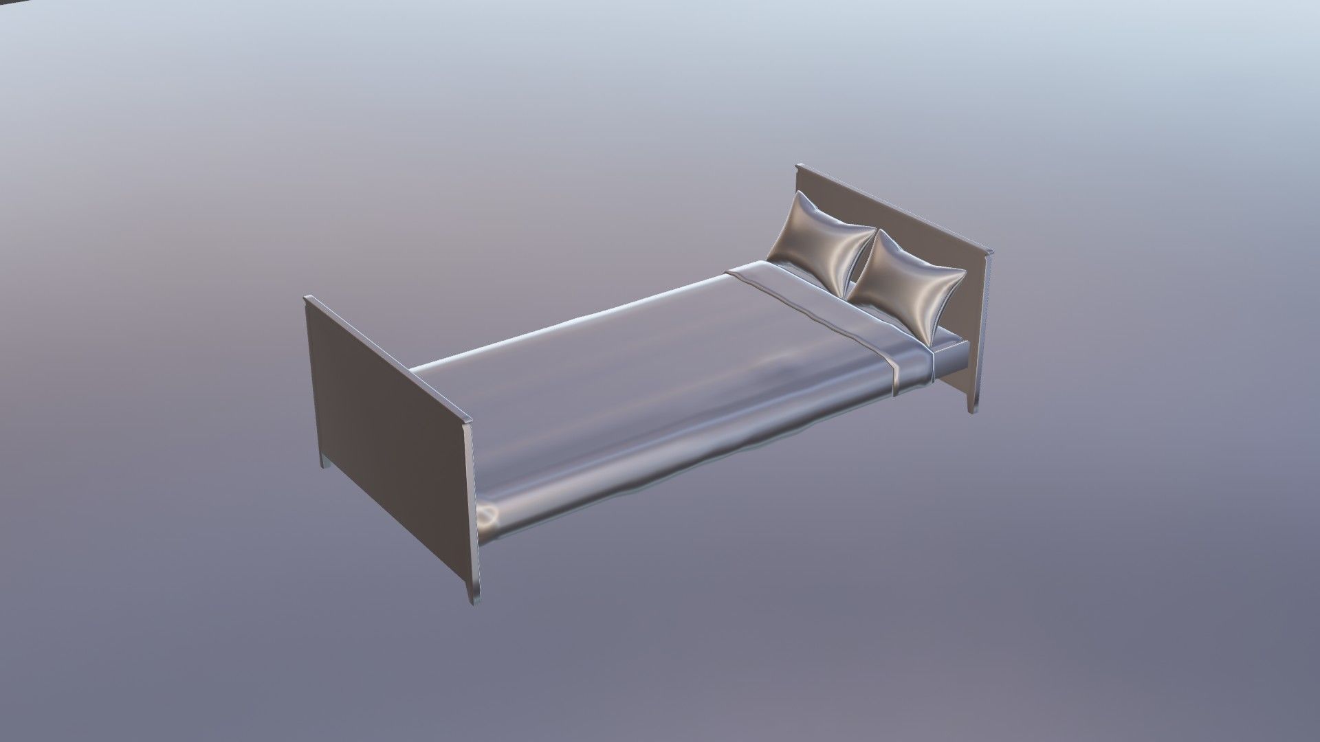 3d bed model In red colors Low-poly 3D model_6