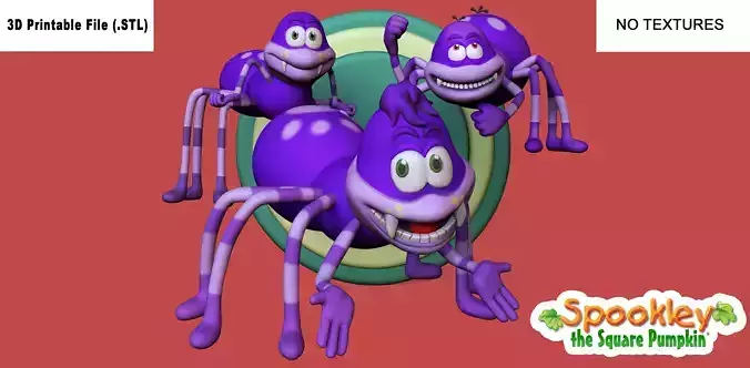 Spiders-Spookley the Square Pumpkin Halloween Specials 3D print model