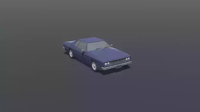 Old Muscle Car Lowpoly