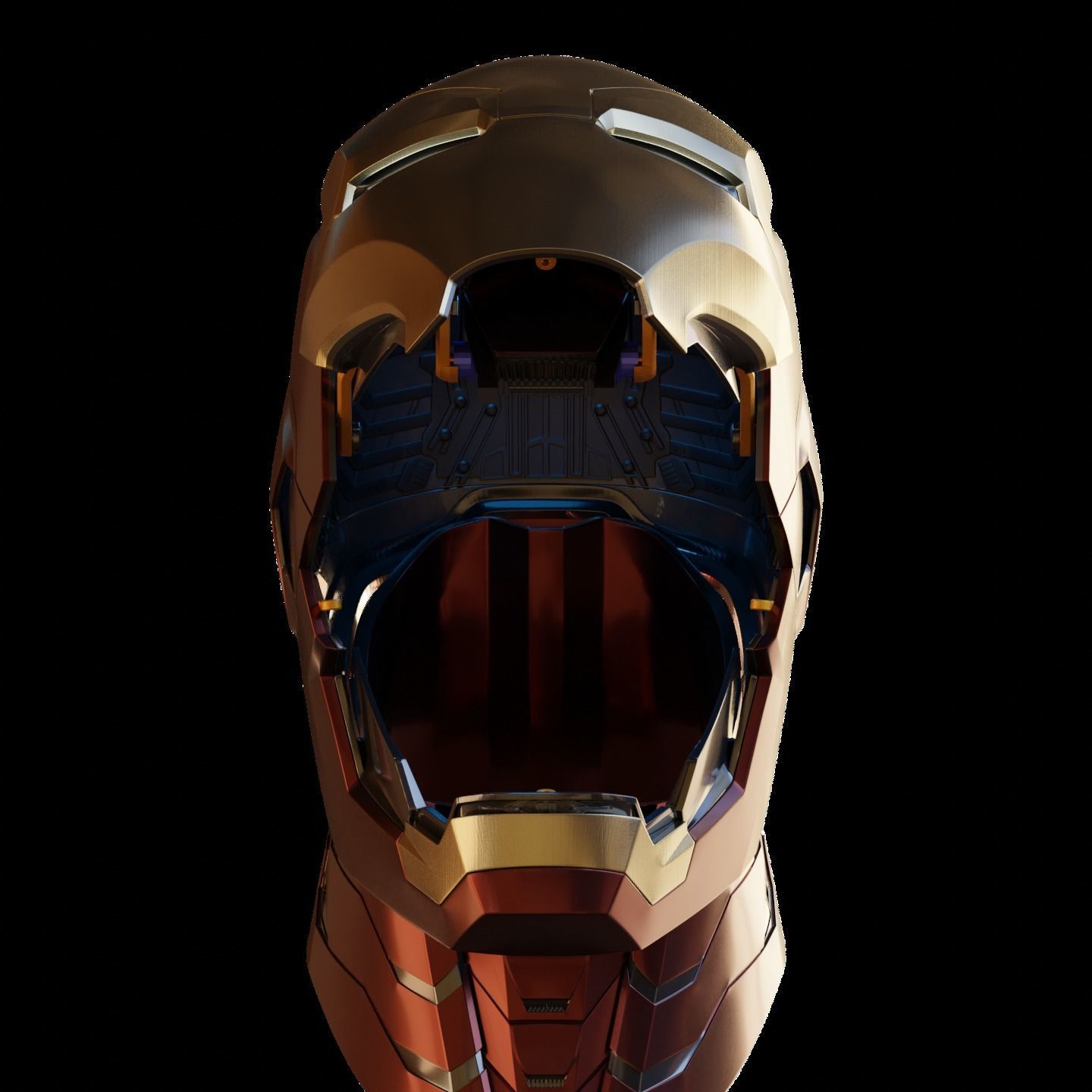 Ironman Mk 46 47 Helmet 3D Printable Model with Interior Details 3D print model_13